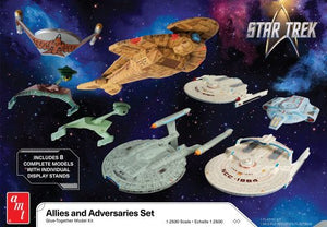 AMT Star Trek Adversaries & Allies Ship Set (8) 1:2500 1443 Plastic Model Kit