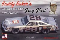 Salvinos JR Models Oldsmobile 442 Gray Ghost Buddy Baker 1980 Winner 1/25 Model Kit