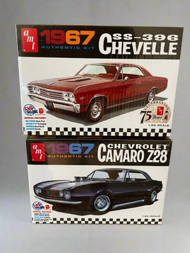 Special Two AMT Kits - 1967 Chevy Camaro Z28 & Chevelle SS-396 1:25 Model Kits