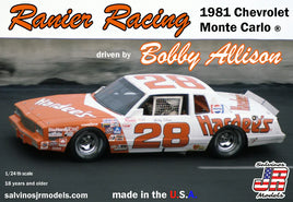 Salvinos 1981 Monte Carlo Driver Bobby Allison 1:24 Plastic Model Kit