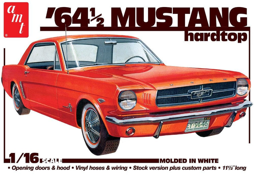 AMT 1964 1/2 Ford Mustang Coupe 60th Anniversary 1:16 Scale 1461 Model Kit Car Model Kit AMT 