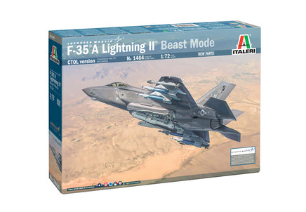 Italeri 1/72 F35A Lightning II Beast Mode Jet Fighter 1464 Model Kit