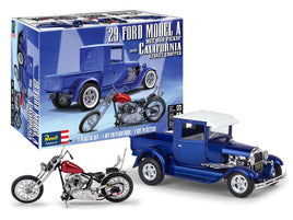 Revell 1/25 1929 Ford Model A Hot Rod Pickup Truck w/California Street Chopper 14565 Model Kit