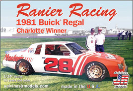 Salvinos Ranier Racing 1981 Buick “Charlotte Winner” Bobby Allison 1:24 Plastic Model Kit