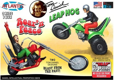 Tom Daniel's Roar' N Peace Motorcycle & Leap Hog 3-Wheeler (Snap) 1/32 Atlantis - Shore Line Hobby