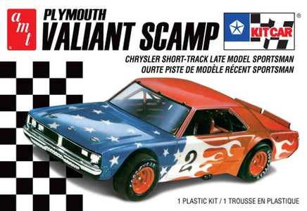 AMT Models Plymouth Valiant Scamp Race Car 1/25 1171 Plastic Model Kit Race Car Model Kit AMT 