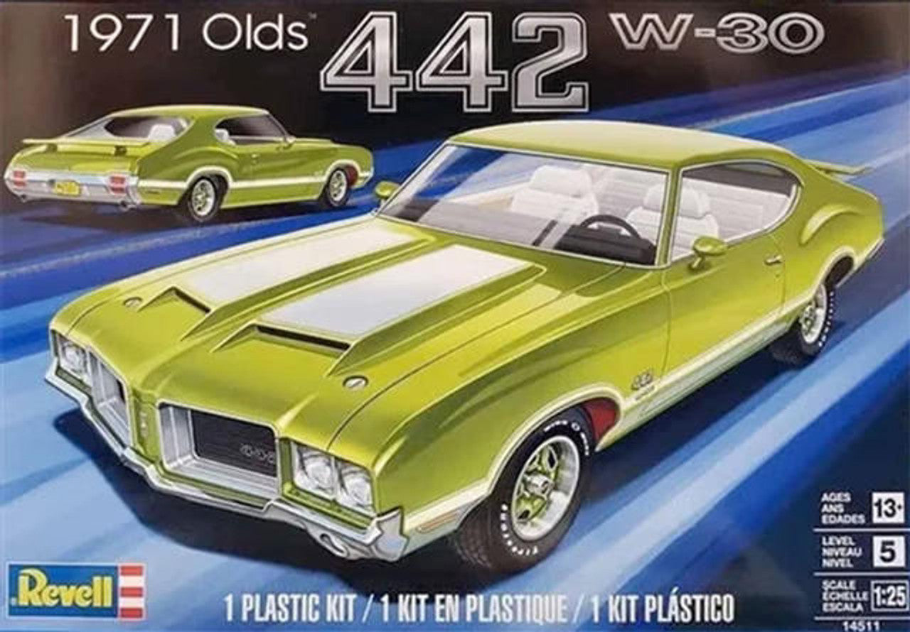 Revell 1971 Olds 442 W-30 1:25 4511 Plastic Model Car Kit | Shore