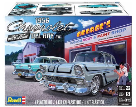 Revell 1956 Chevrolet Del Ray (2 'n 1) Stock or Custom (1/25) Plastic Model Kit - Shore Line Hobby