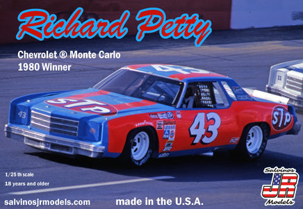 Richard Petty Chevrolet ® Monte Carlo 1980 Winner Salvino JR Models 1/25 Model Kit - Shore Line Hobby